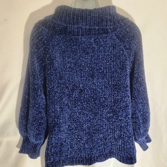 PINK ROSE Pretty Cowl Neck sweater, 2-tone Blue in size small - Picture 3 of 16